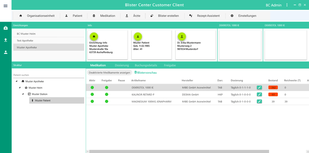 BlisterCenter Customer Client